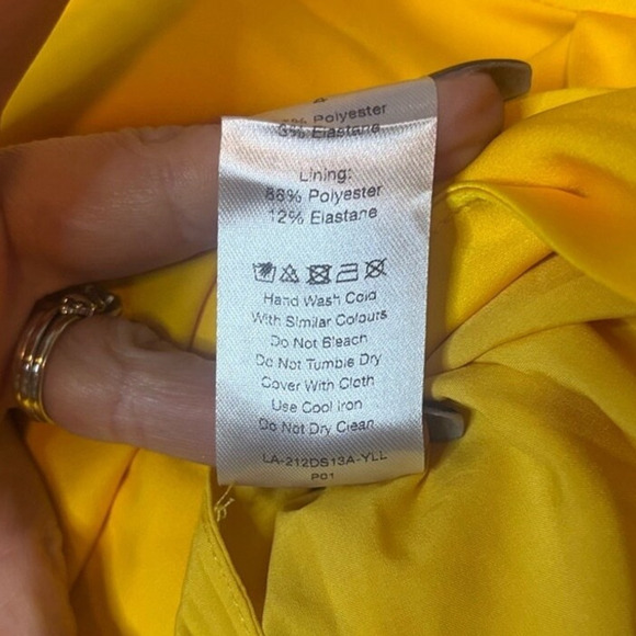 Lavish Alice Yellow Cowl Neck Midi Dress Size 12 NWT Cocktail Party - Picture 6 of 6